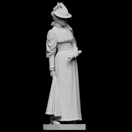 12K Resin Bust of Emilie Marie Rovsing – Timeless 19th Century Lady Sculpture