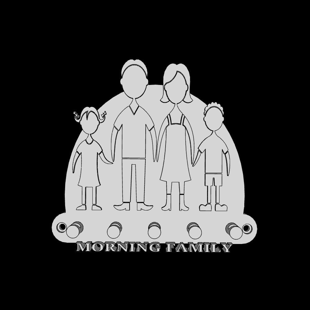 Personalized Key Holder STL File: Name & Silhouette Design (3D Print)