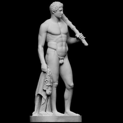 The Lansdowne Hercules – 12K Premium Resin Sculpture Inspired by the Roman Copy of the Greek Hero Heracles in Classical Art