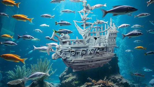 Ship of the Dead Aquarium Decor - Aquarium Decor with Magnificent Details - Unpainted
