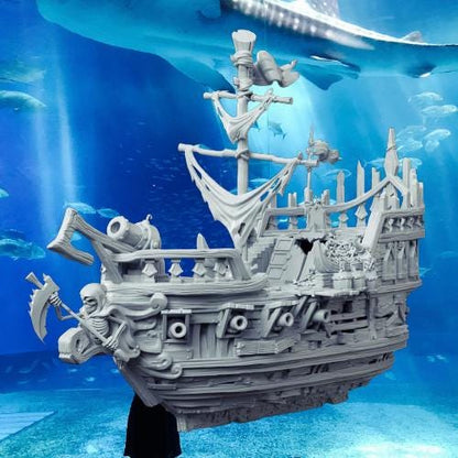 Ship of the Dead Aquarium Decor - Aquarium Decor with Magnificent Details - Unpainted