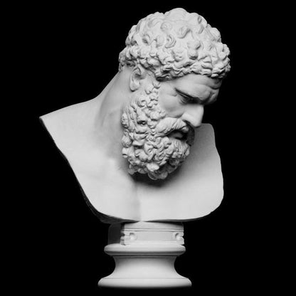 Bust of the Farnese Hercules – 12K Premium Resin Sculpture Inspired by Ancient Roman Masterpiece of Strength, Power, and Classical Heroism