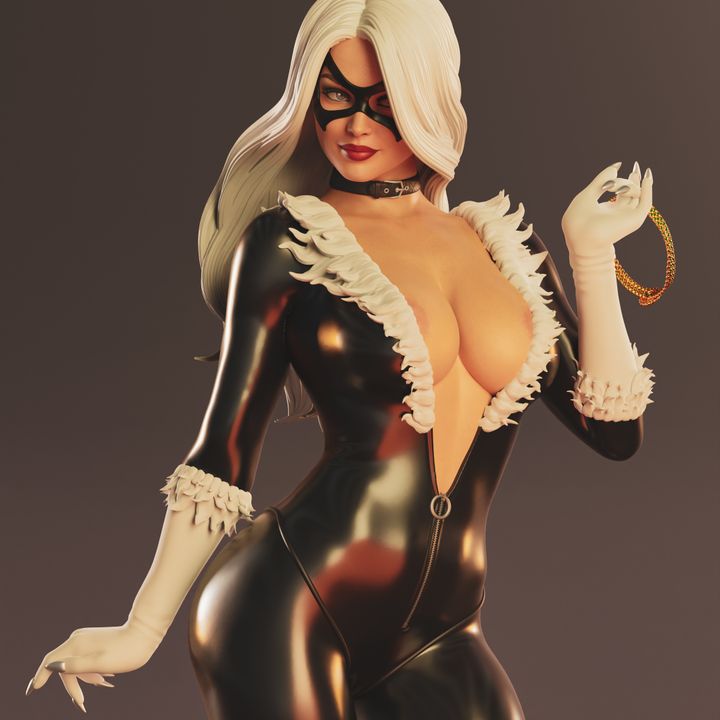 Black Cat 1/6 Scale Hand Painted Resin Statue | Premium Collectible Figure