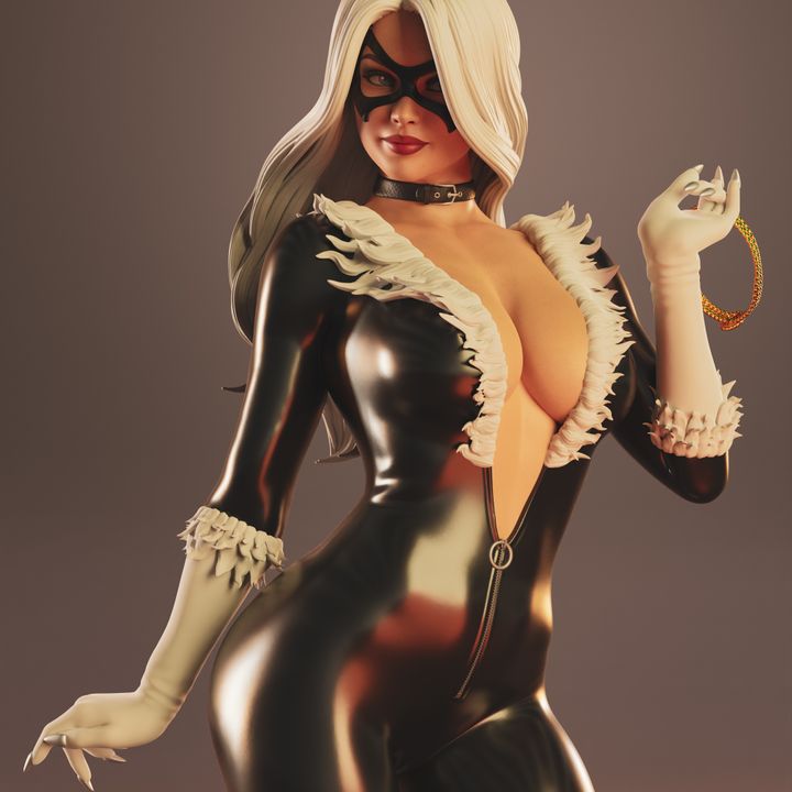 Black Cat 1/6 Scale Hand Painted Resin Statue | Premium Collectible Figure
