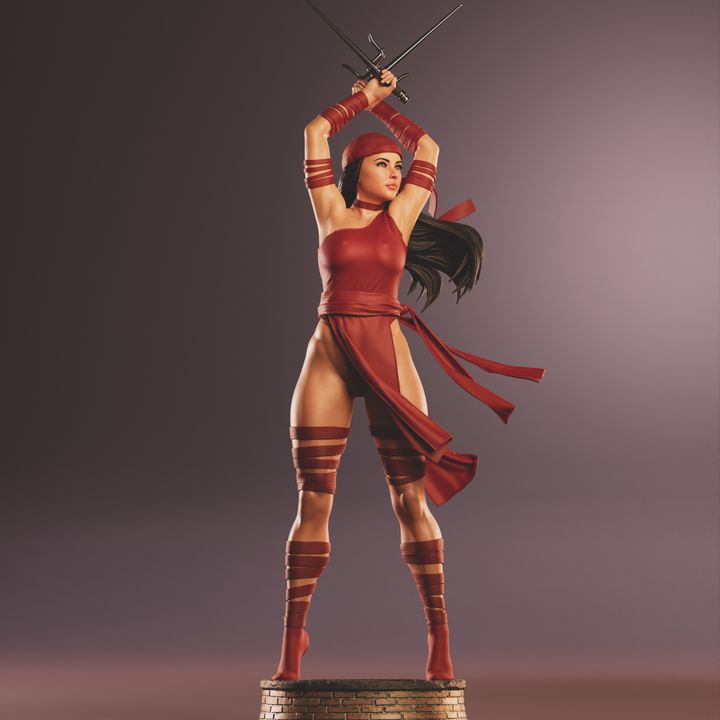 Elektra 1/6 Scale Hand Painted Resin Statue | Premium Collectible Figure
