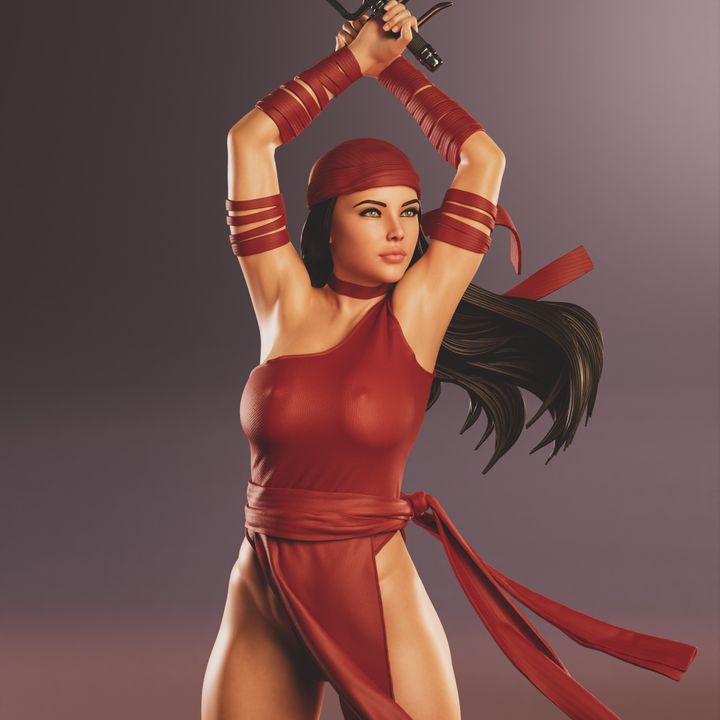 Elektra 1/6 Scale Hand Painted Resin Statue | Premium Collectible Figure