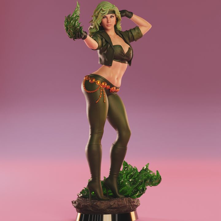 Flame Girl Fire Hand Painted Resin Figure 1/6 Scale Premium Display Statue