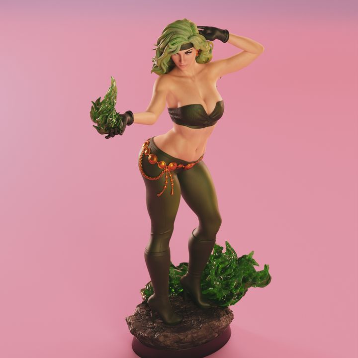 Flame Girl Fire Hand Painted Resin Figure 1/6 Scale Premium Display Statue