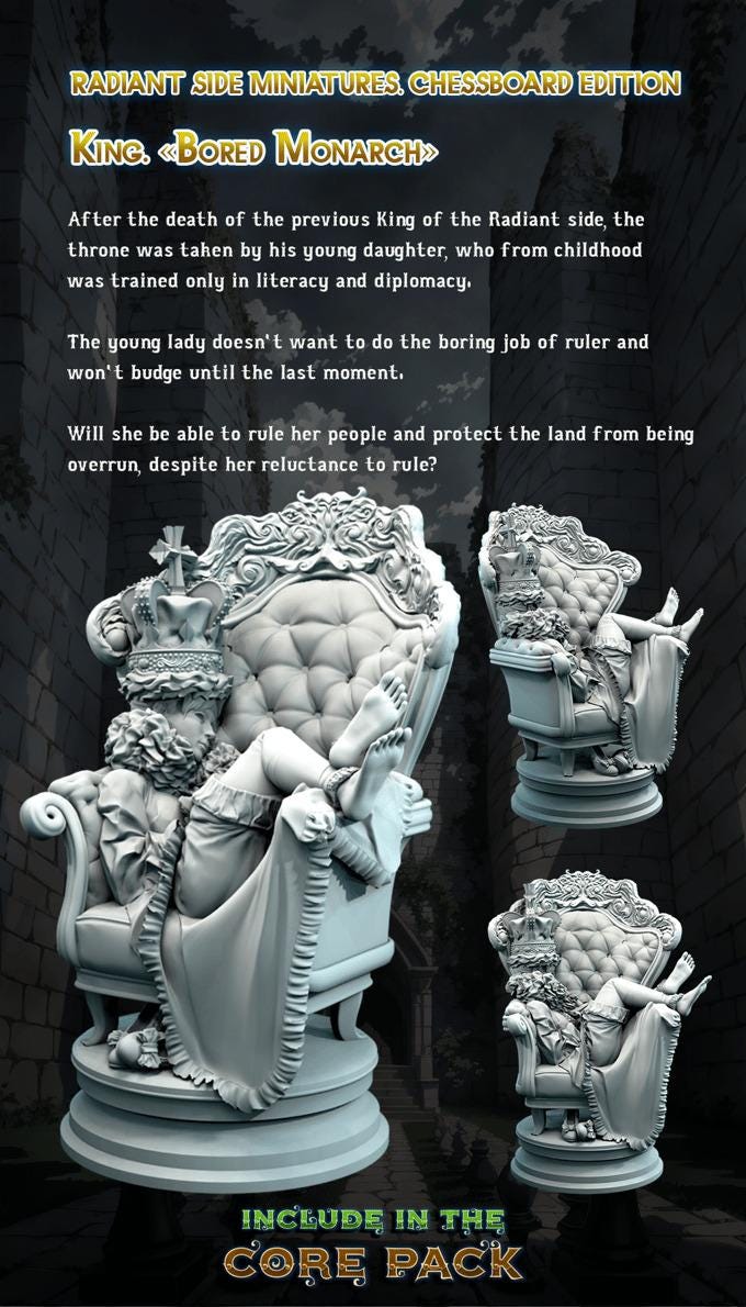 12K Resin Chess Pieces: Unpainted DIY Set