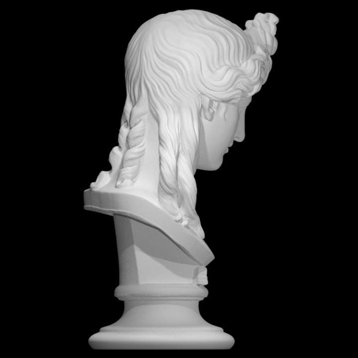 12K Resin Sculpture: Greek Apollo or Woman Head - Ancient Art Inspired