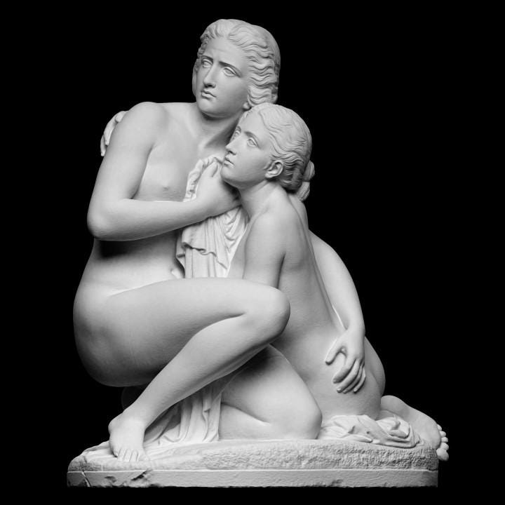 Bathing Girls Statue – 12K Resin Artwork Reflecting Classical Elegance