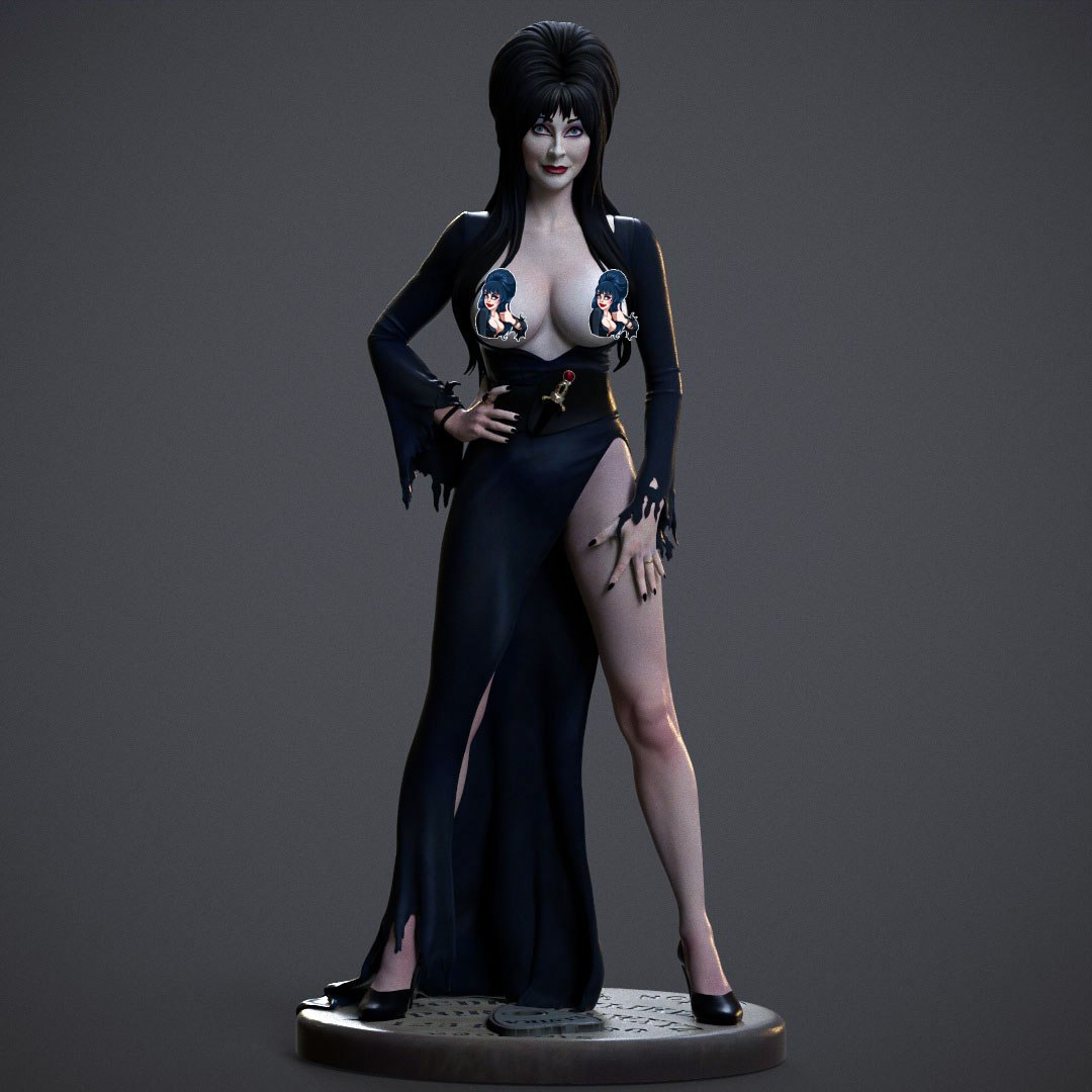 Elvira 12K Resin Figur - Maßstab 1/6, handbemalt Nsfw oder Sfw