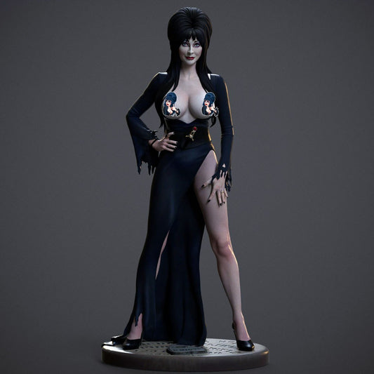 Elvira 12K Resin Figur - Maßstab 1/6, handbemalt Nsfw oder Sfw