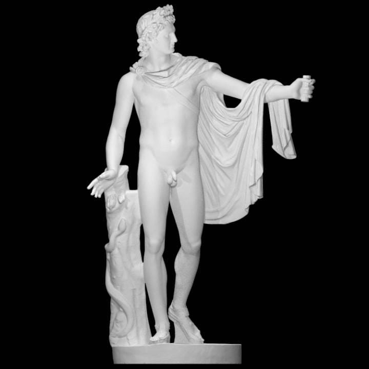 12K Resin Apollo Belvedere – Classical Sculpture of the Greek God of Music and Light