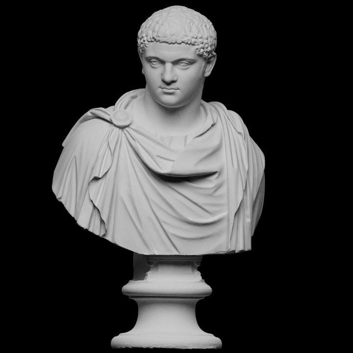 Bust of Roman Emperor Geta – 12K Premium Resin Sculpture Inspired by Ancient Imperial Portraiture and the History of the Severan Dynasty