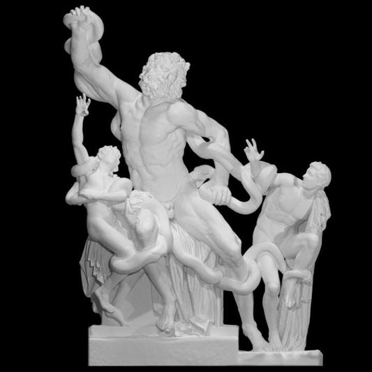 12K Resin Laocoon and His Sons – Dramatic Hellenistic Sculpture for Home Decor