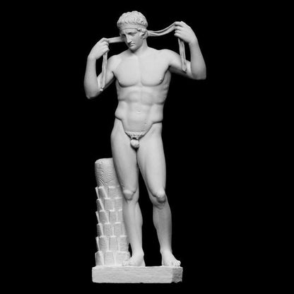 12K Resin Diadumenos Sculpture: Greek Athletic Art Home Decor