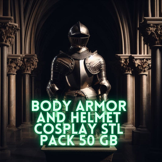 Cosplay Armor & Helmet STL Pack: 3D Printing Models (50 GB)