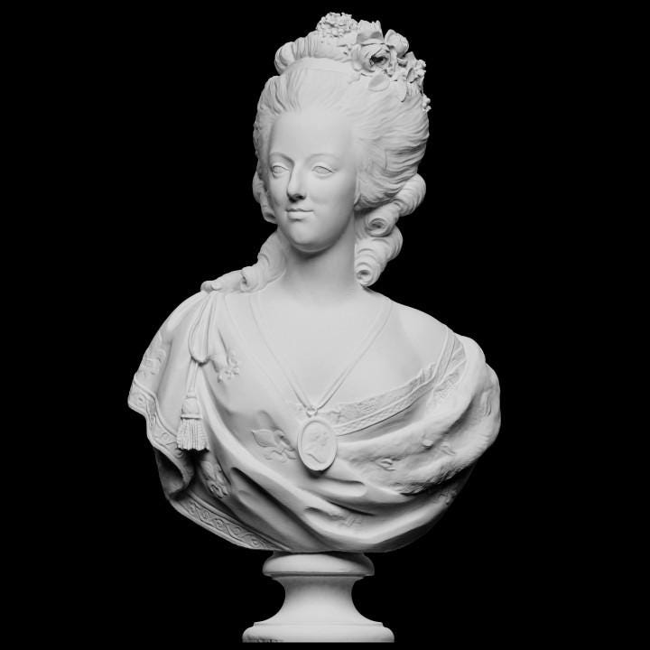 Portrait of Marie Antoinette – 12K Premium Resin Bust Inspired by the Iconic 18th Century French Queen and Royal Elegance