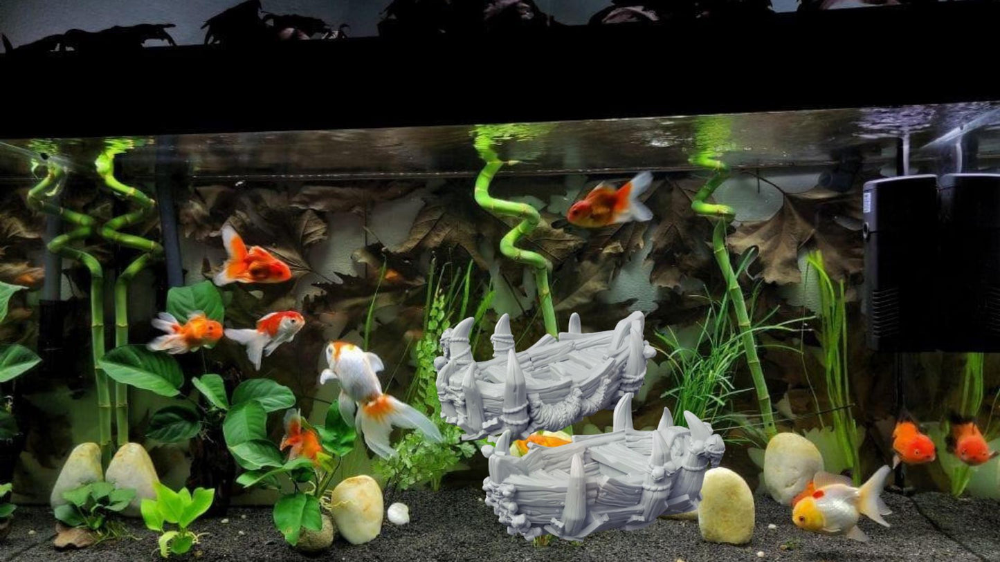 Zombie Pirate Boats Aquarium Ornament - Aquarium Decor - 12k Resin Quality x2boat