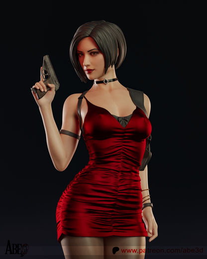 Ada Wong Resin Figure Handmade Hand Painted Collectible 1/4 1/6 Scale 16K