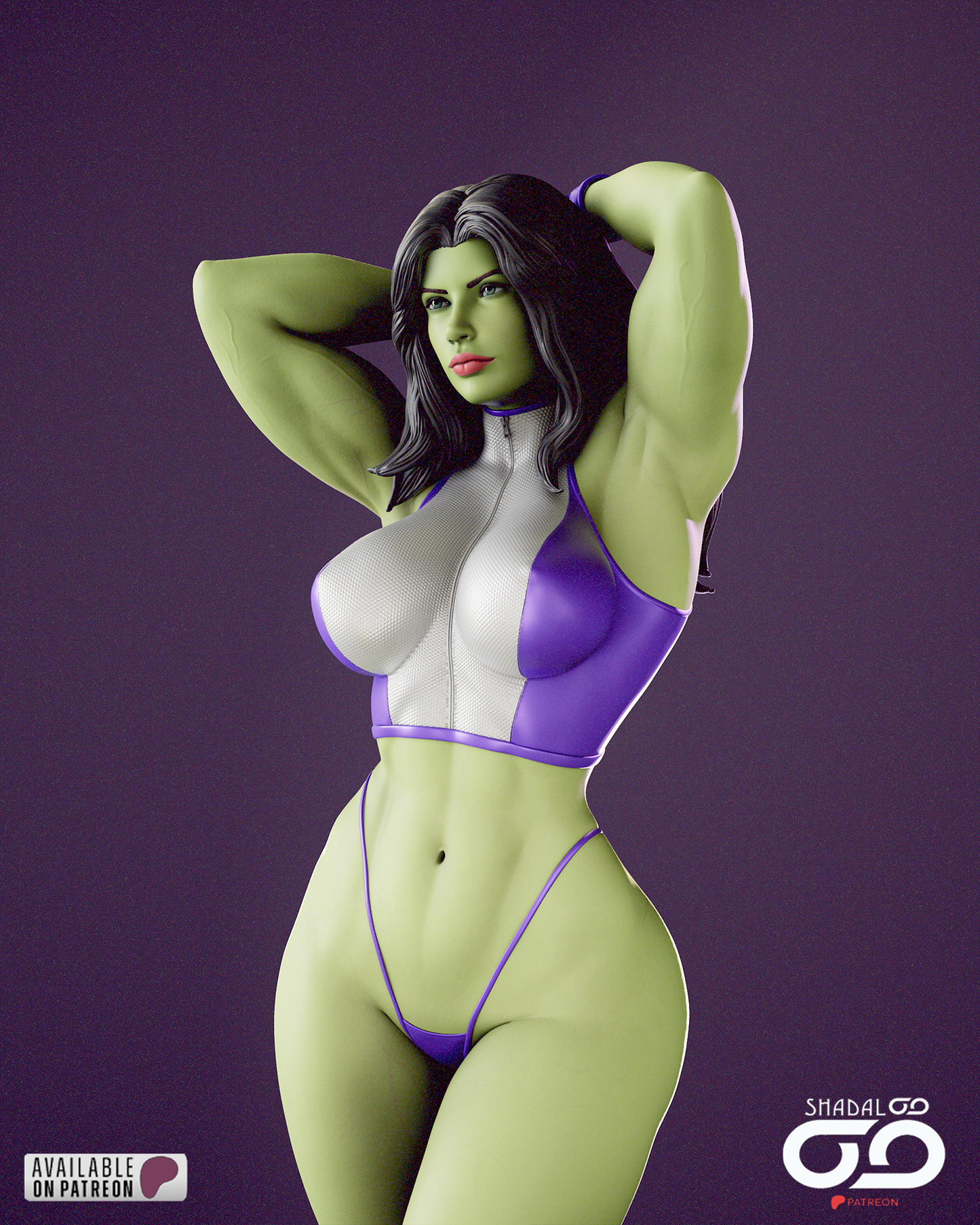 She-Hulk 1/6 Scale Hand Painted Handmade Collectible Figure Statue