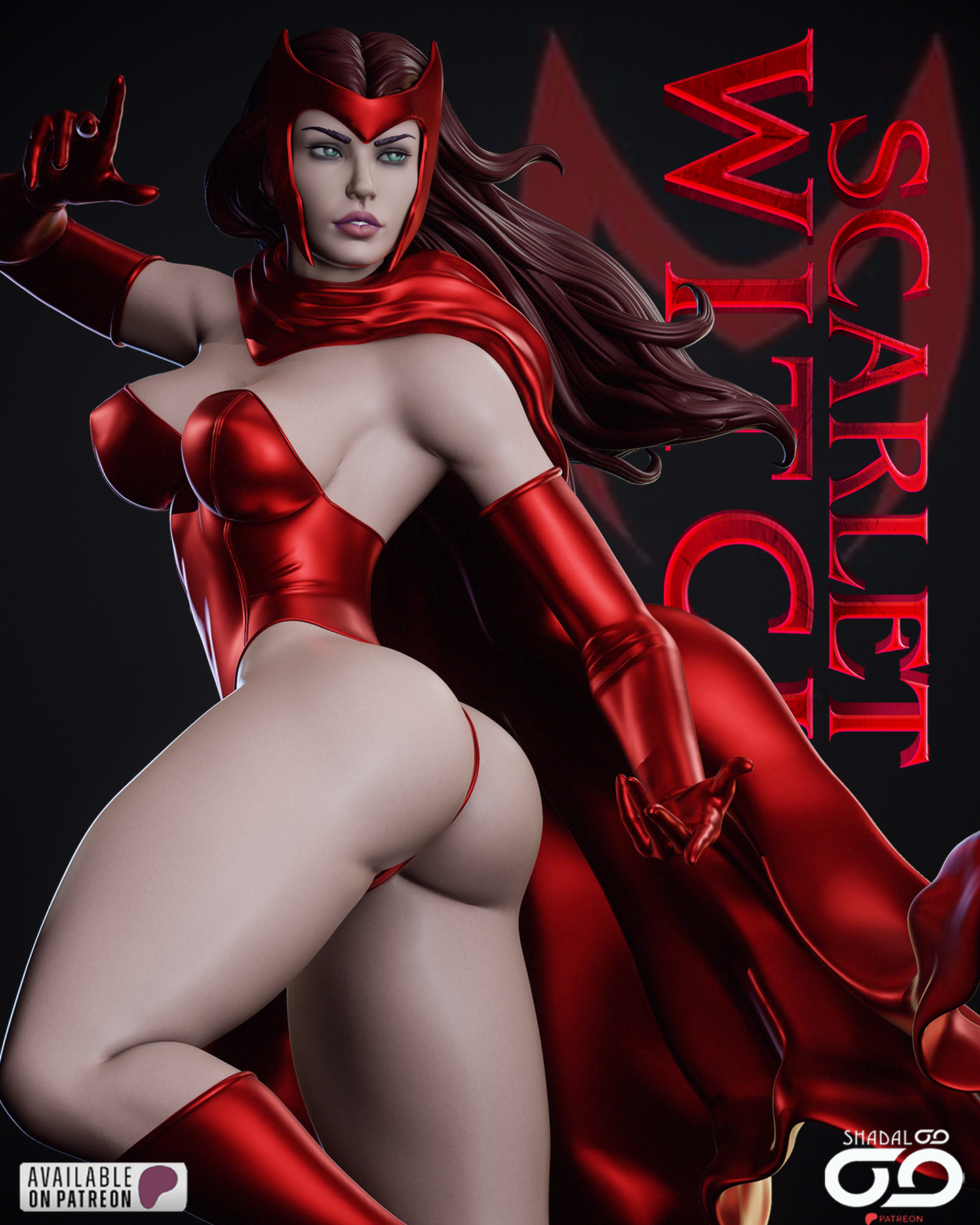 Scarlet Witch 1/6 Scale Hand Painted Collectible Figure