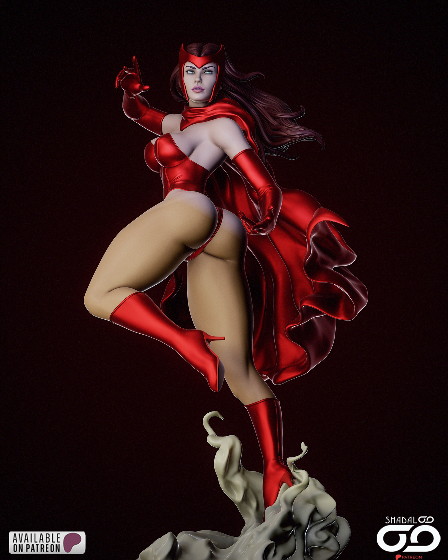 Scarlet Witch 1/6 Scale Hand Painted Collectible Figure