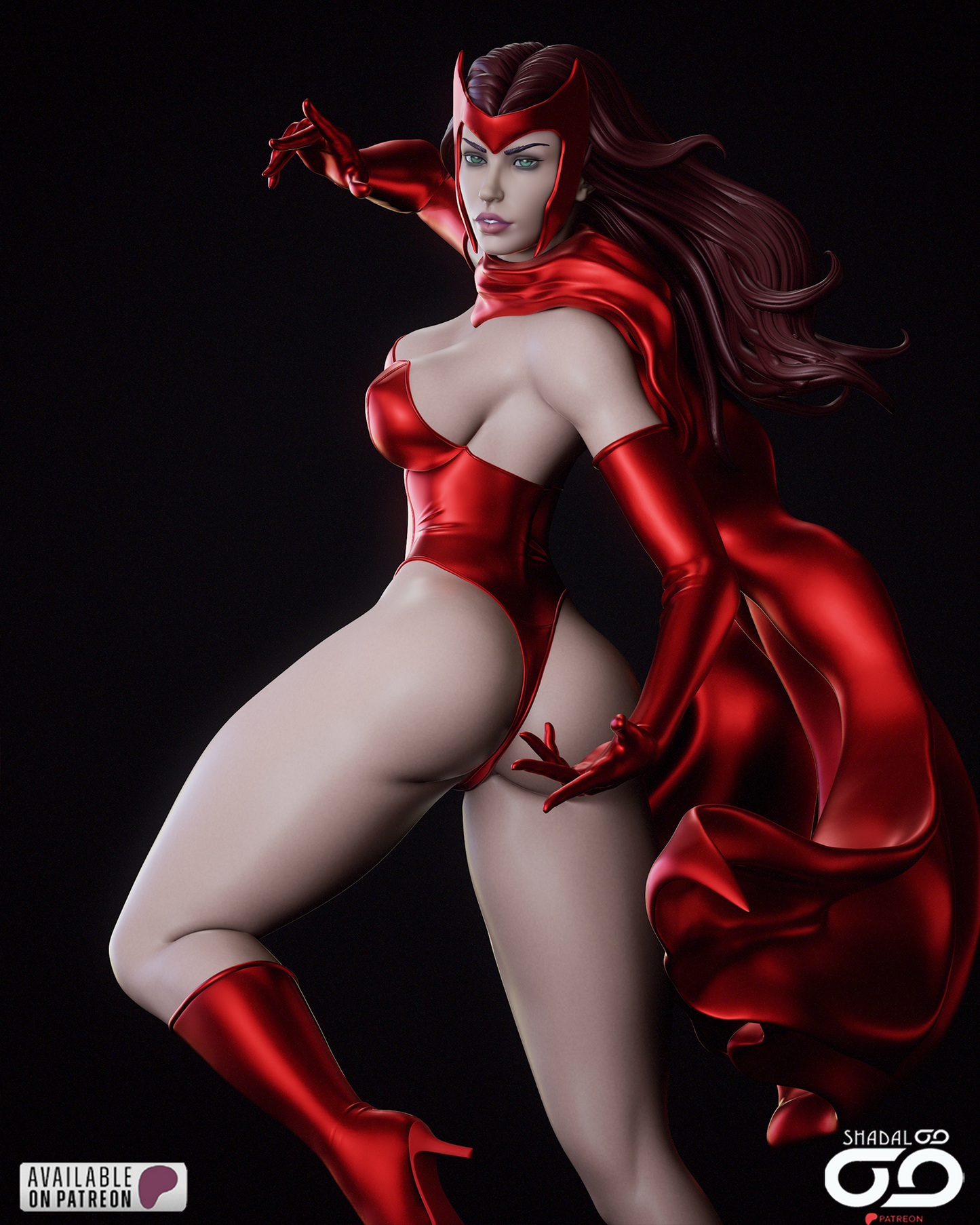Scarlet Witch 1/6 Scale Hand Painted Collectible Figure