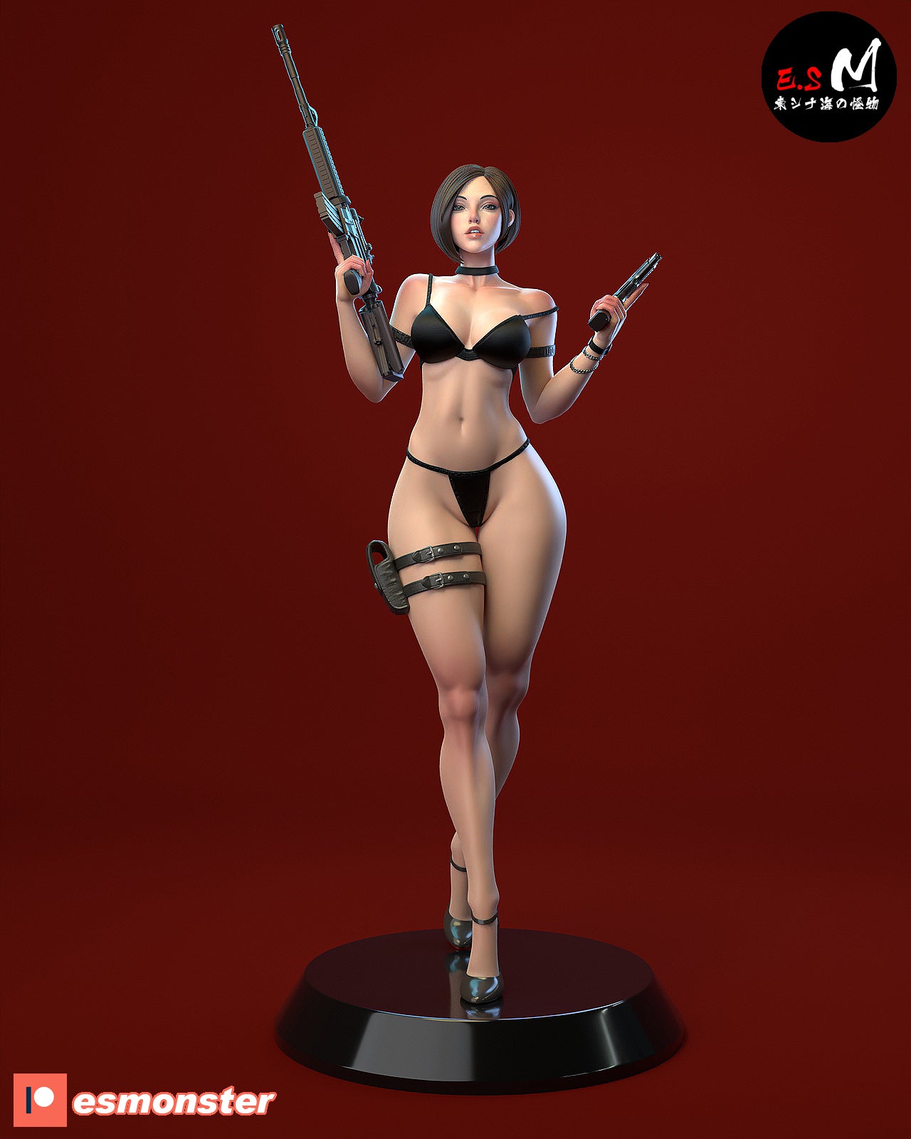 20cm Ada Wong Figure – 12K Resin Handmade & Hand-Painted Collectible Statue
