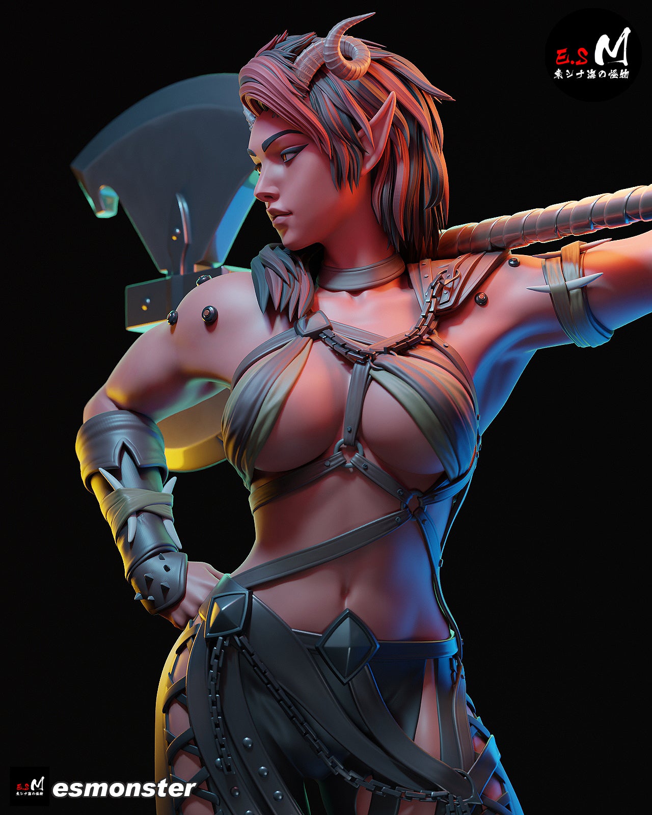 Karlach 20 cm Hand Painted Figure | Collectible Statue Handmade