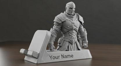 Personalized Phone Holder with Your Figure – Personalized 3D Printed Character Stand – Personalized Fantasy Figure
