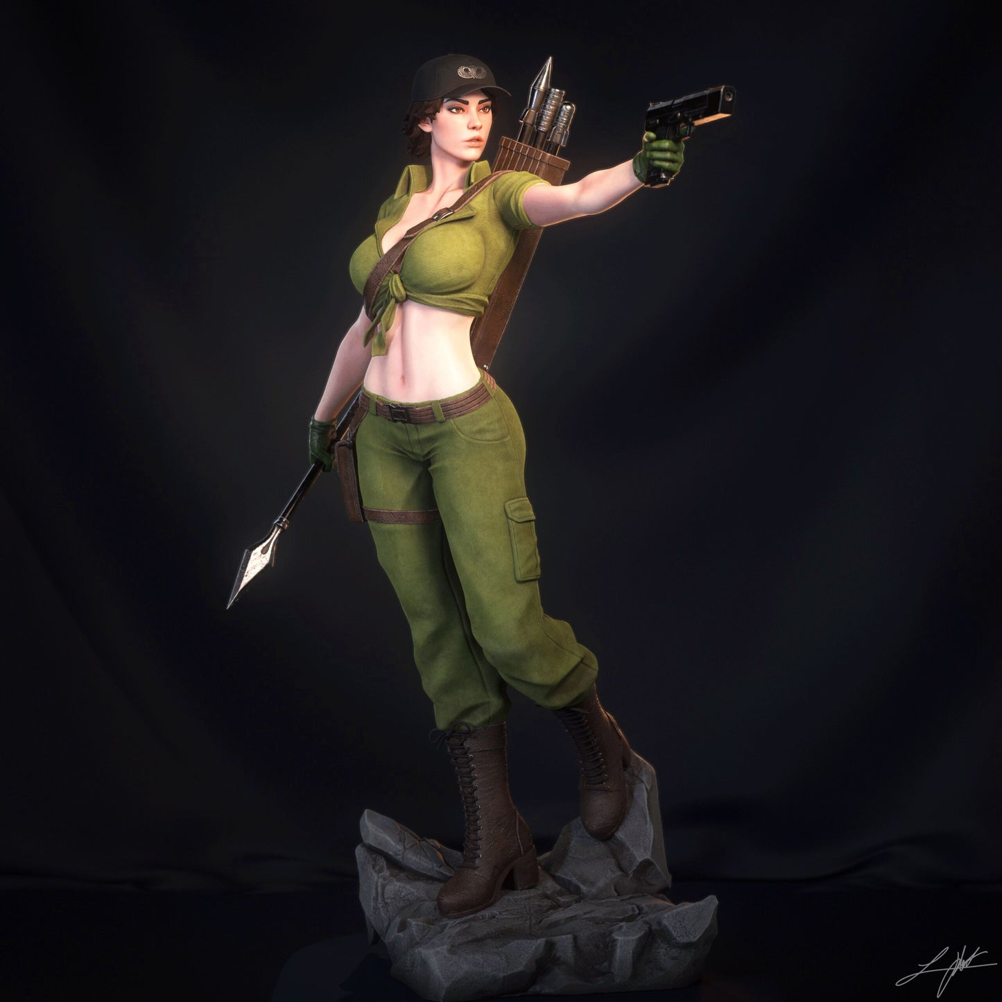 Abe3D Lady Jaye Resin Statue Handmade Hand Painted 1/4 1/6 Scale Collectible