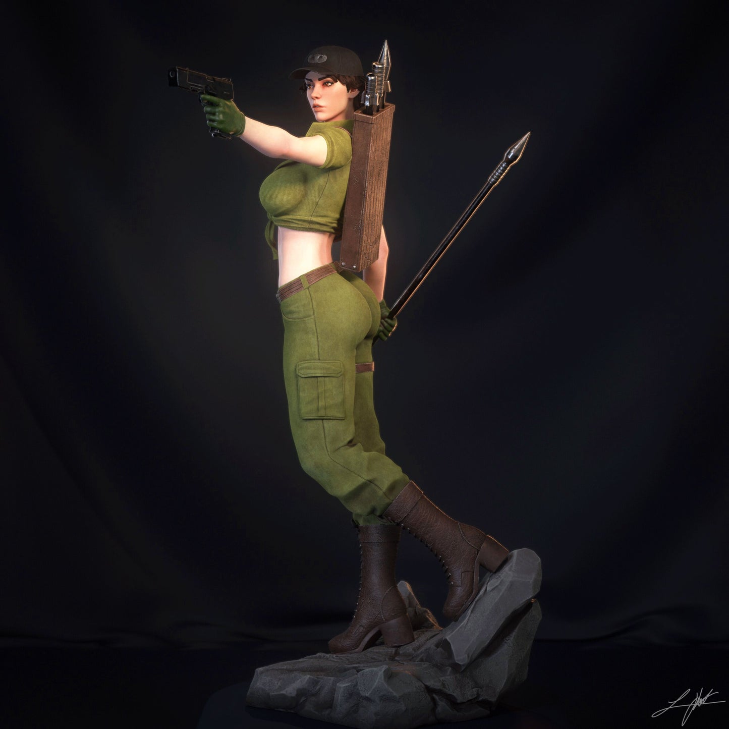 Abe3D Lady Jaye Resin Statue Handmade Hand Painted 1/4 1/6 Scale Collectible