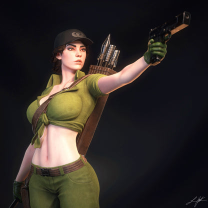 Abe3D Lady Jaye Resin Statue Handmade Hand Painted 1/4 1/6 Scale Collectible