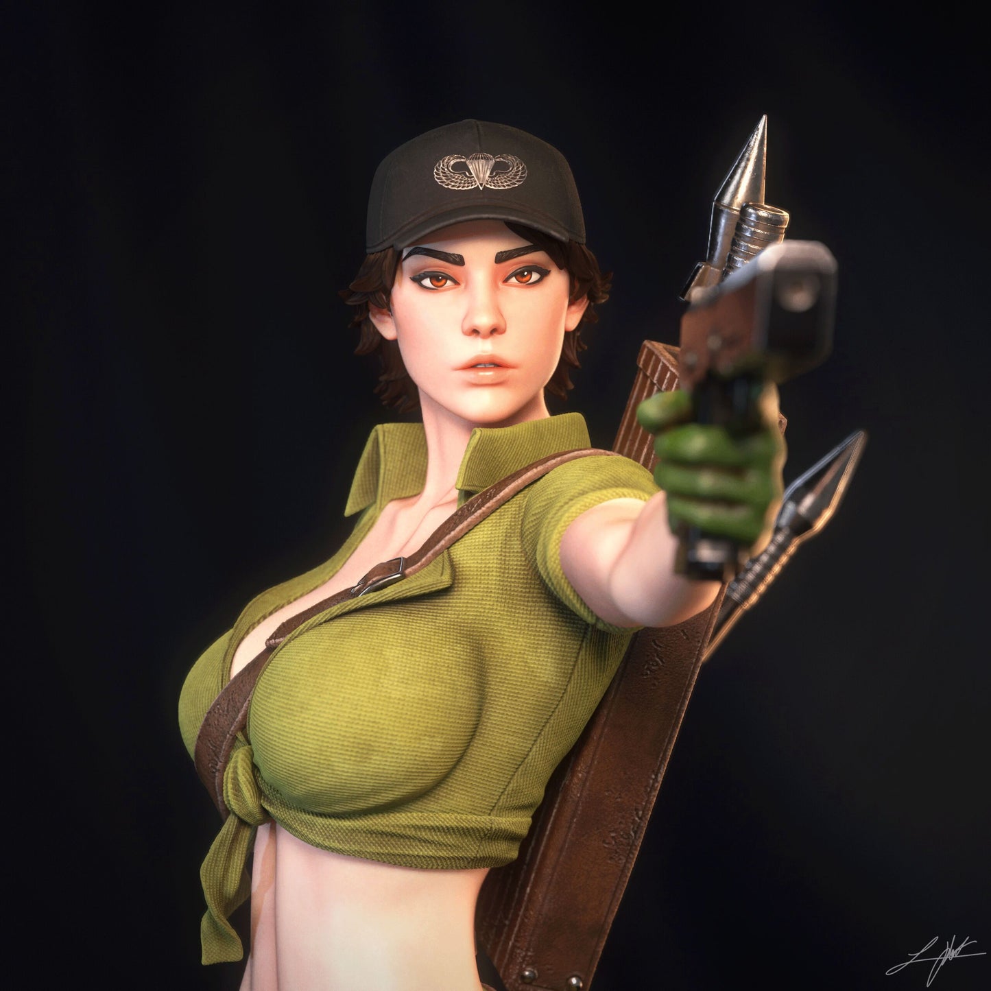 Abe3D Lady Jaye Resin Statue Handmade Hand Painted 1/4 1/6 Scale Collectible