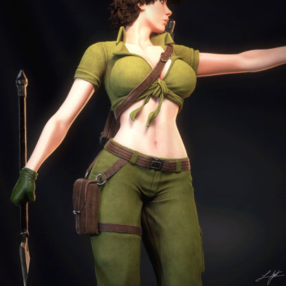 Abe3D Lady Jaye Resin Statue Handmade Hand Painted 1/4 1/6 Scale Collectible