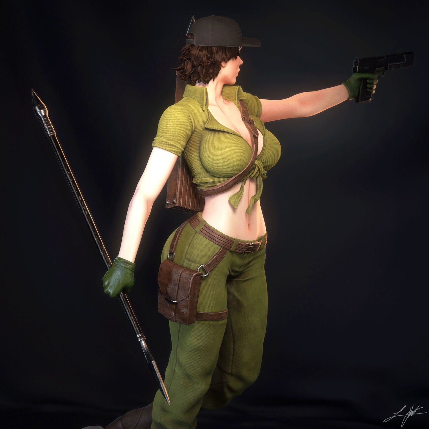 Abe3D Lady Jaye Resin Statue Handmade Hand Painted 1/4 1/6 Scale Collectible