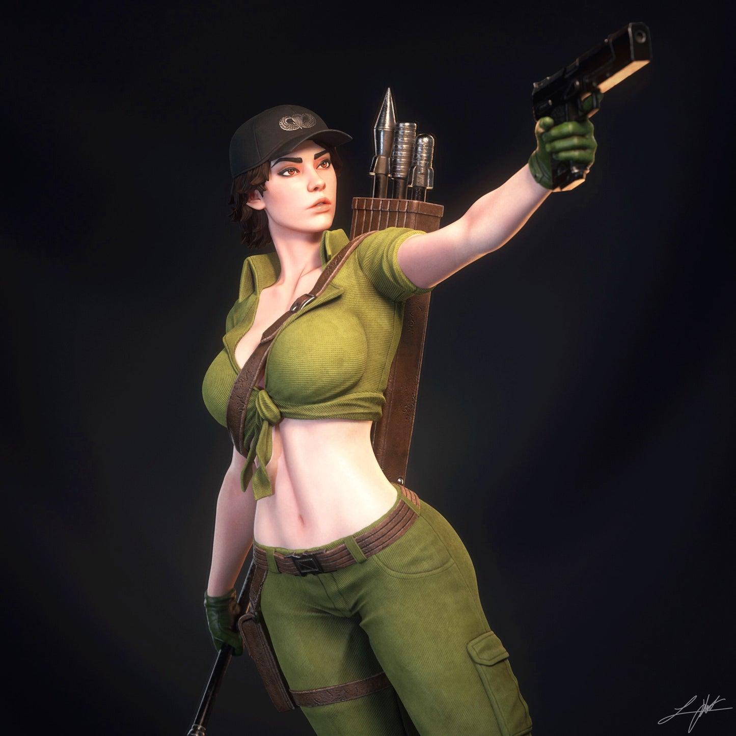Abe3D Lady Jaye Resin Statue Handmade Hand Painted 1/4 1/6 Scale Collectible