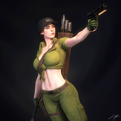 Abe3D Lady Jaye Resin Statue Handmade Hand Painted 1/4 1/6 Scale Collectible