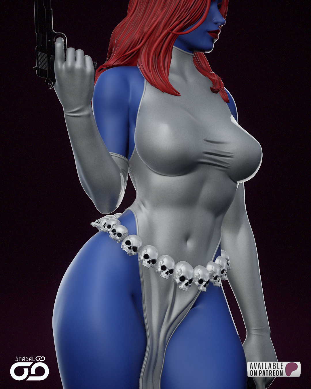 Mystique Figure – 12K Ultra Detail | Hand-Painted or Unpainted | Multiple Sizes