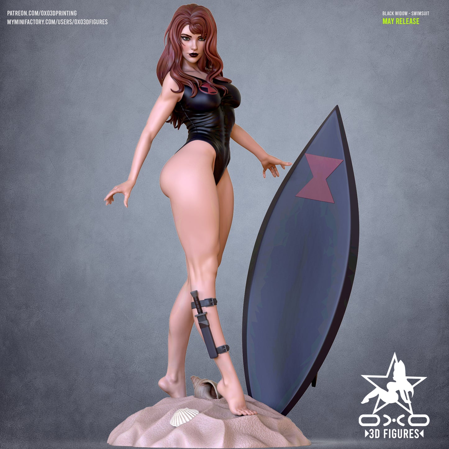 Shadow Hunter Statue | Dark Warrior Sculpture | 12K Resin Figure, DnD Mini, Gothic Art