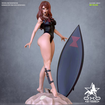 Shadow Hunter Statue | Dark Warrior Sculpture | 12K Resin Figure, DnD Mini, Gothic Art