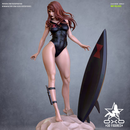 Shadow Hunter Statue | Dark Warrior Sculpture | 12K Resin Figure, DnD Mini, Gothic Art