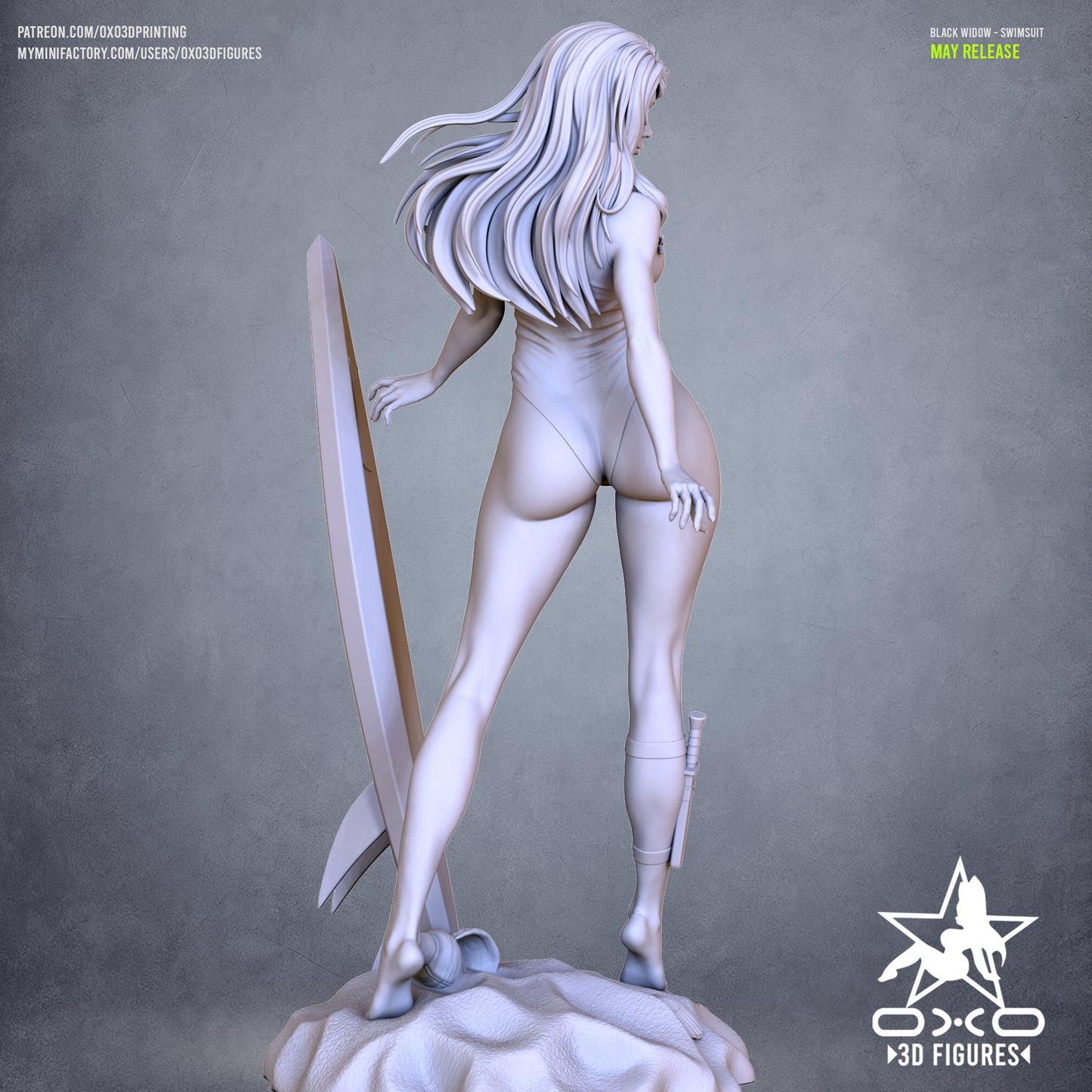 Shadow Hunter Statue | Dark Warrior Sculpture | 12K Resin Figure, DnD Mini, Gothic Art