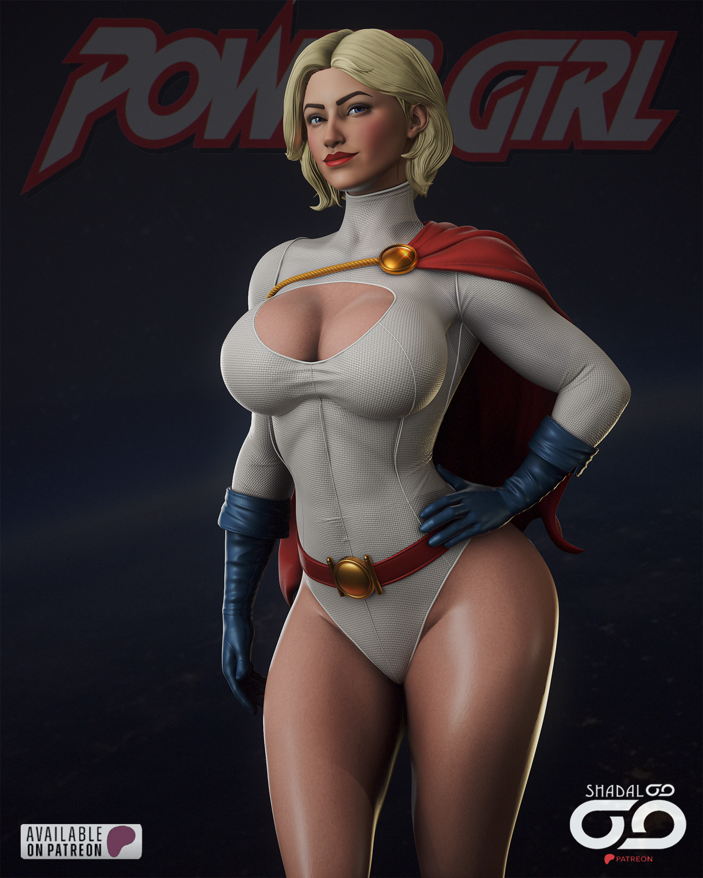 Power Girl 1/6 Scale Hand Painted Handmade Collectible Figure Statue