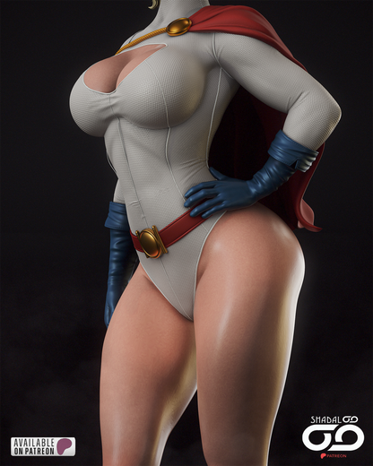Power Girl 1/6 Scale Hand Painted Handmade Collectible Figure Statue