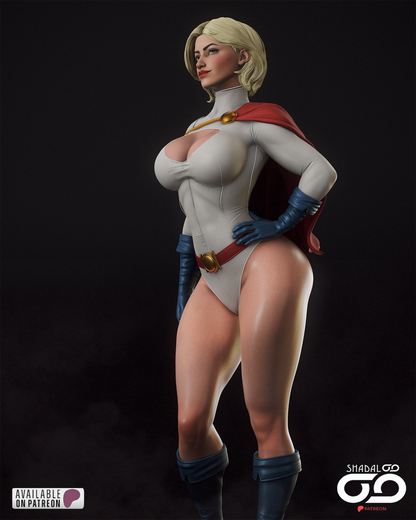 Power Girl 1/6 Scale Hand Painted Handmade Collectible Figure Statue