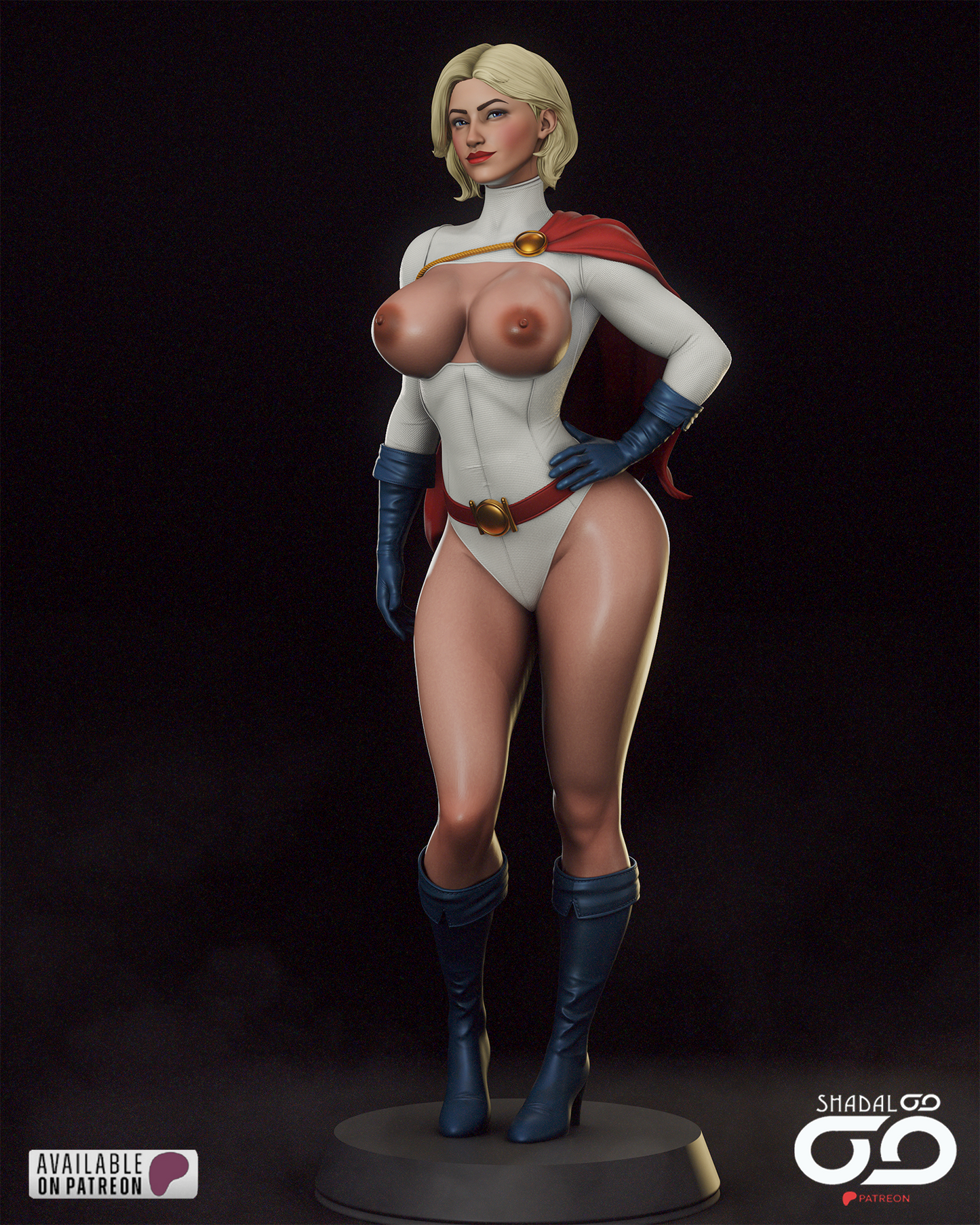 Power Girl 1/6 Scale Hand Painted Handmade Collectible Figure Statue
