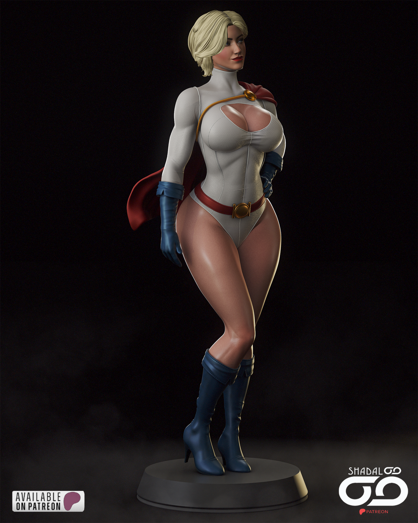 Power Girl 1/6 Scale Hand Painted Handmade Collectible Figure Statue
